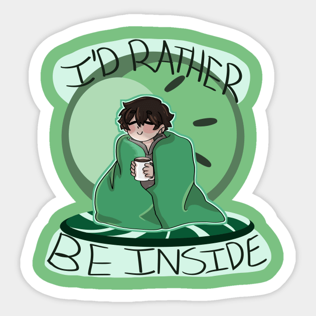 I'd rather be inside Sticker by Ashe Cloud